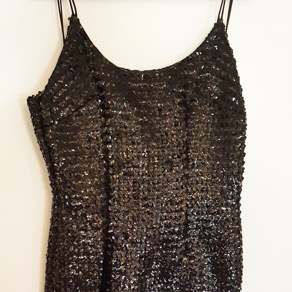 Vintage SEQUIN DRESS Spaghetti Strap Gorgeous 60s